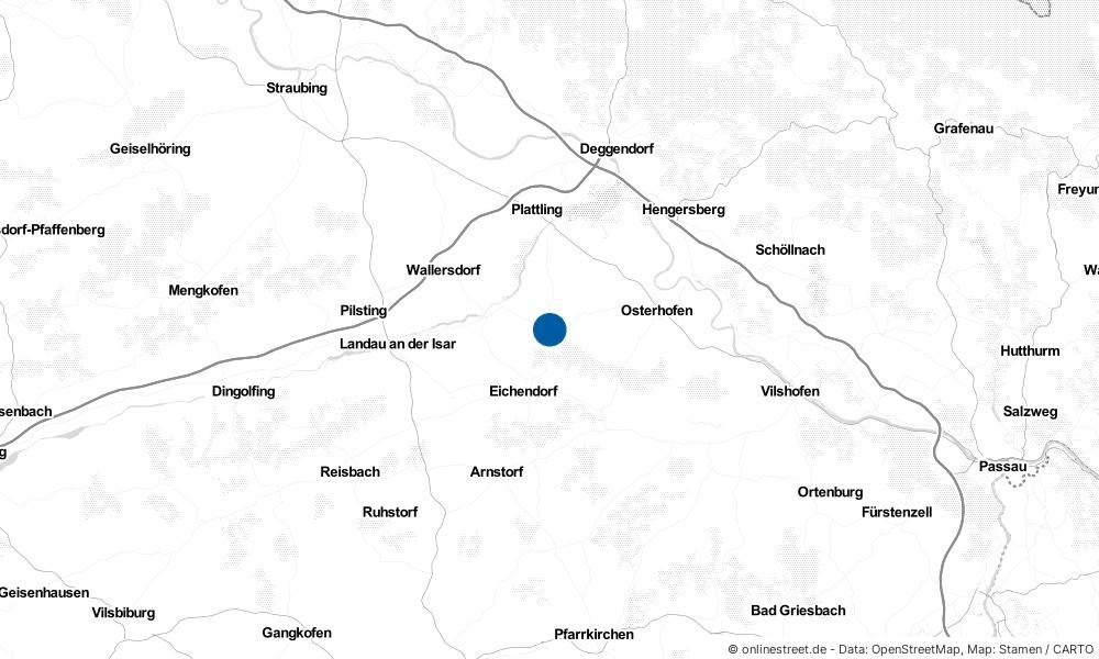 Karte: Wo liegt Wallerfing?