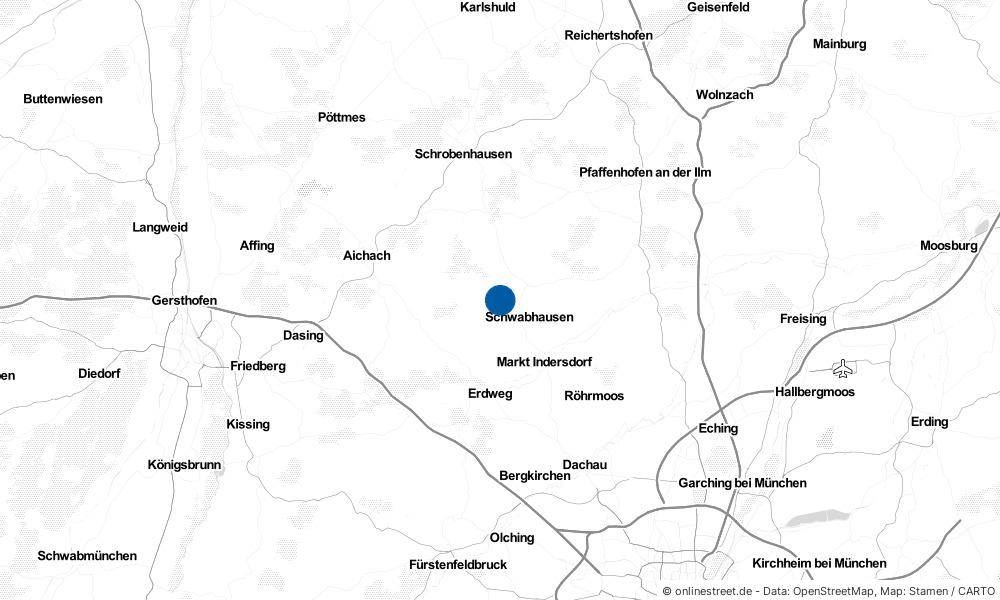 Karte: Wo liegt Hilgertshausen-Tandern?