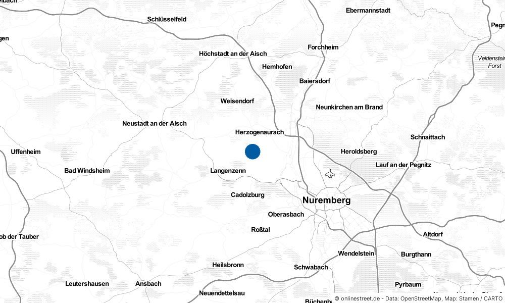 Karte: Wo liegt Tuchenbach?