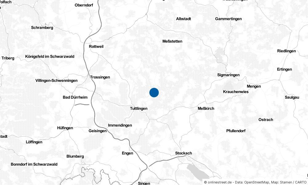Karte: Wo liegt Mühlheim an der Donau?