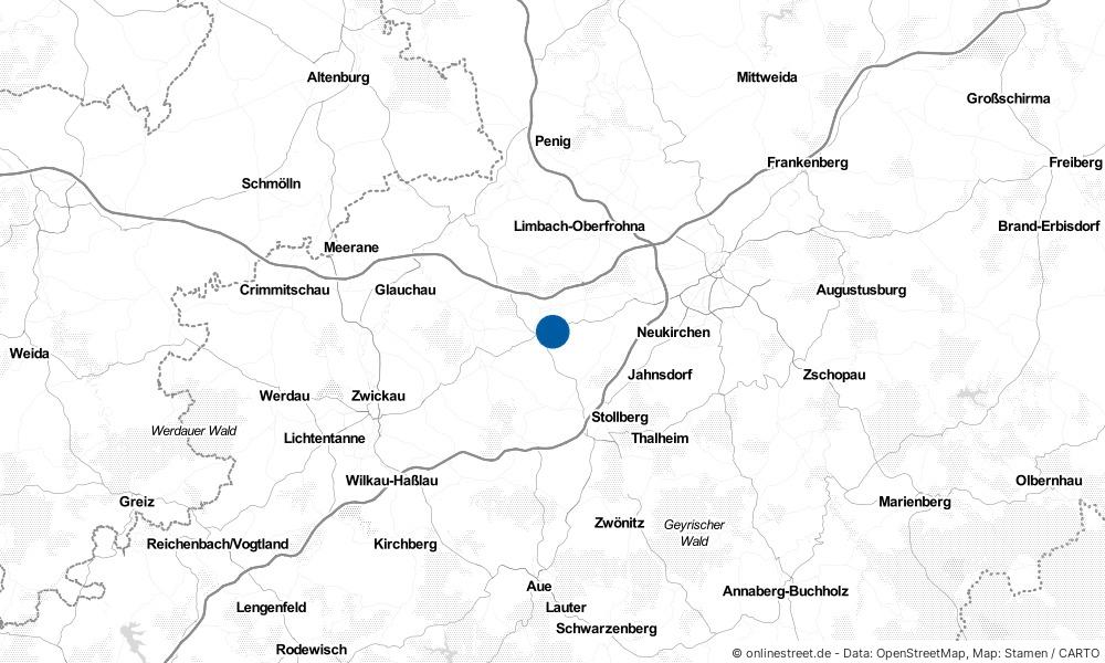 Karte: Wo liegt Oberlungwitz?
