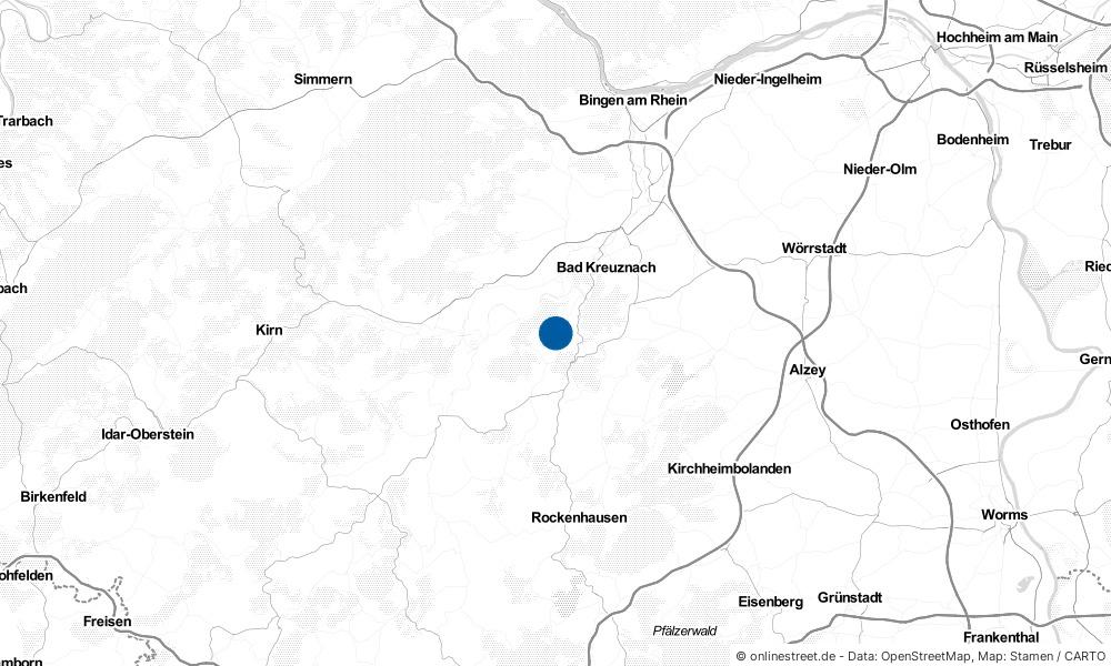 Wo liegt Feilbingert? Karte, Lageplan & Services für Feilbingert