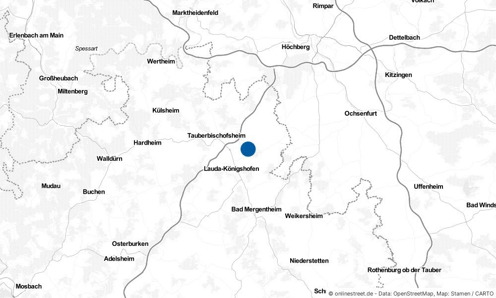 Karte: Wo liegt Grünsfeld?