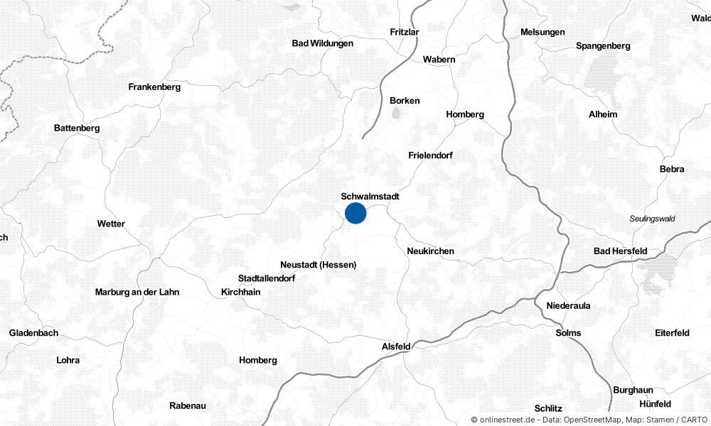 Karte: Wo liegt Schwalmstadt?