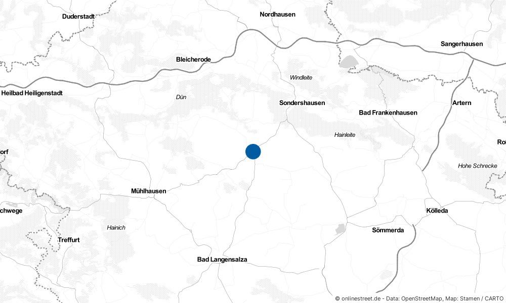 Karte: Wo liegt Ebeleben?