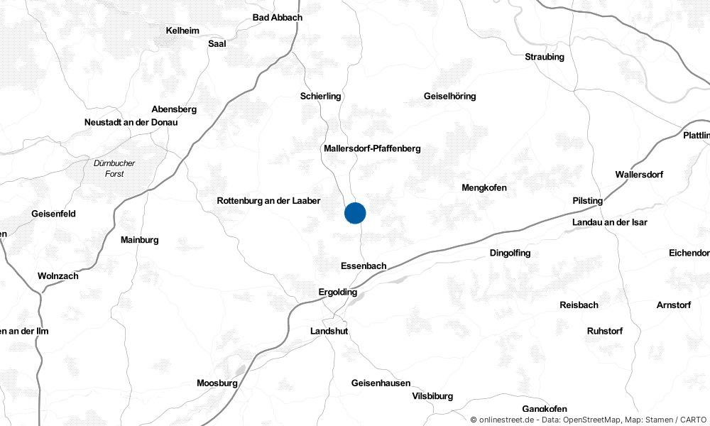 Karte: Wo liegt Ergoldsbach?