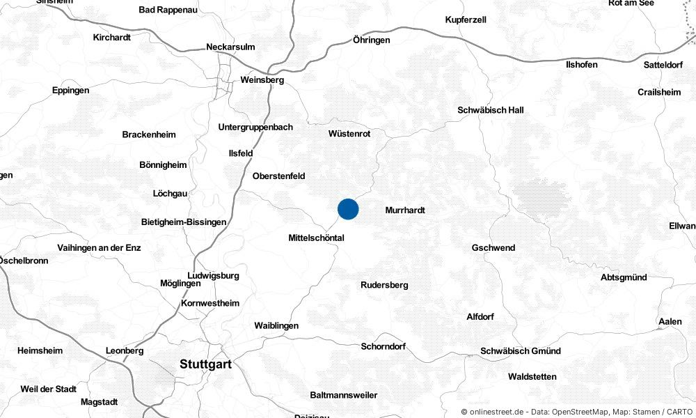 Karte: Wo liegt Oppenweiler?