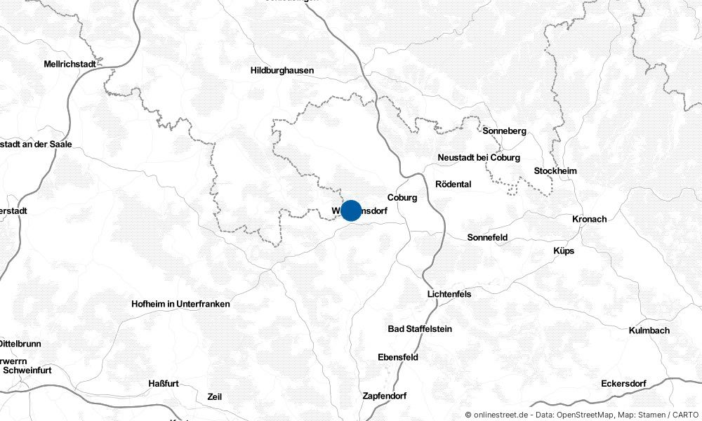 Karte: Wo liegt Weitramsdorf?