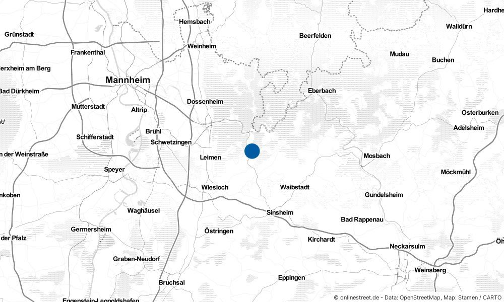Karte: Wo liegt Wiesenbach?