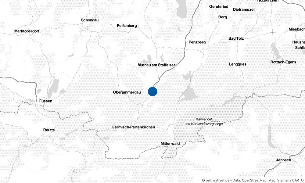 Karte: Wo liegt Eschenlohe?