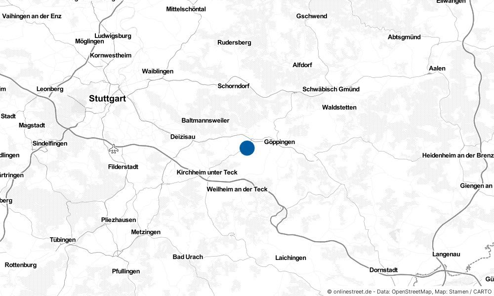 Karte: Wo liegt Albershausen?