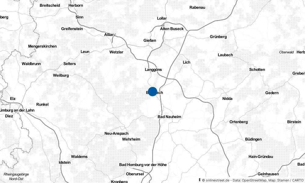 Karte: Wo liegt Butzbach?