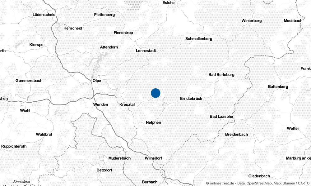 Karte: Wo liegt Hilchenbach?