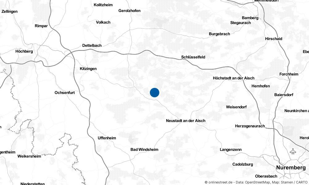Karte: Wo liegt Scheinfeld?