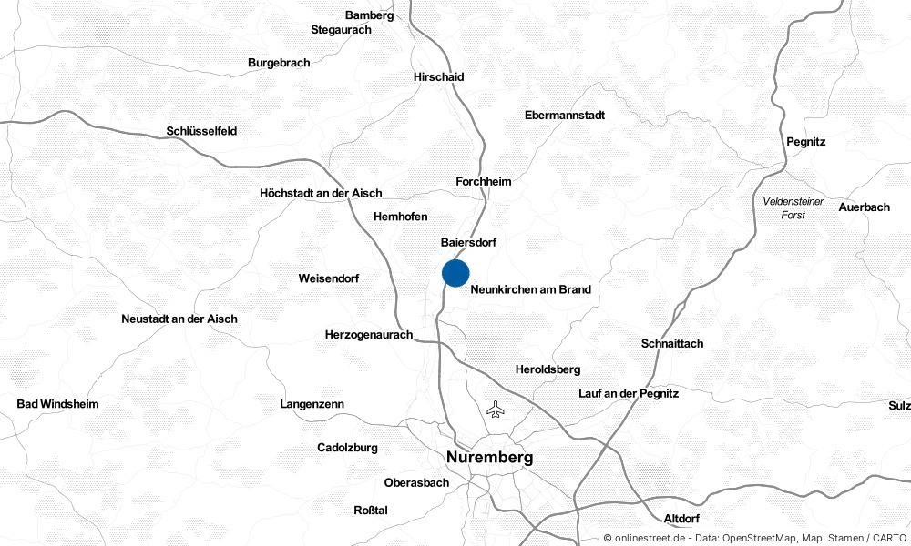 Karte: Wo liegt Bubenreuth?