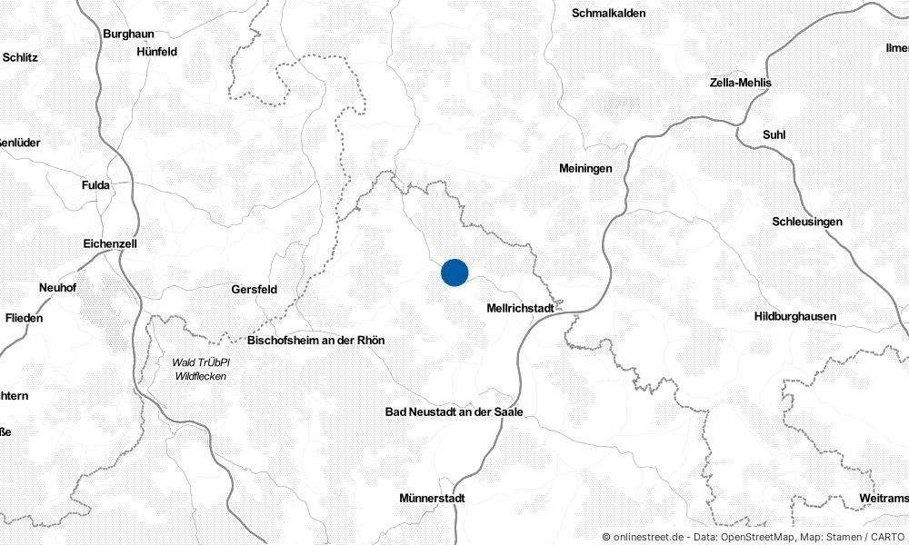 Karte: Wo liegt Ostheim vor der Rhön?