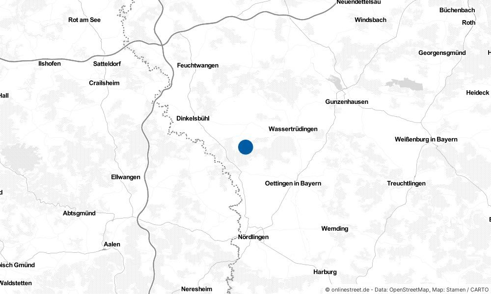Karte: Wo liegt Weiltingen?