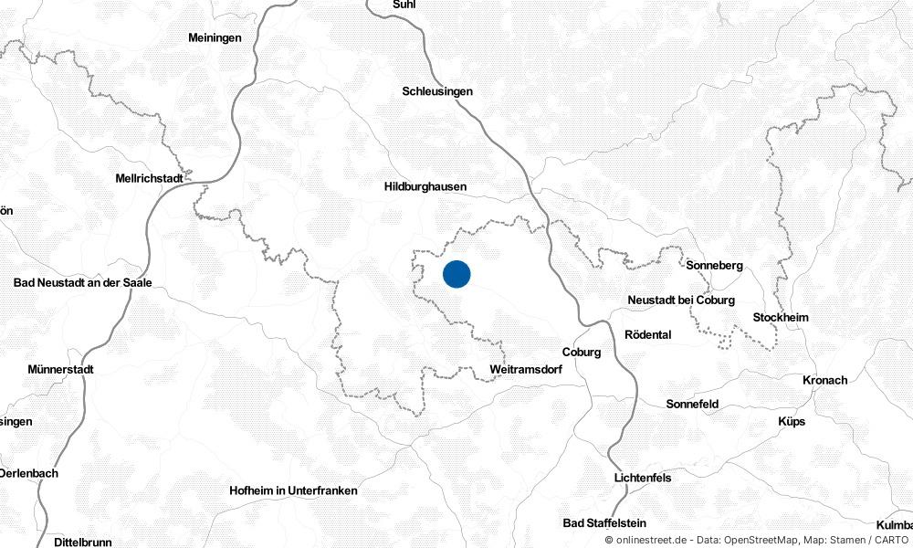 Karte: Wo liegt Bad Rodach?