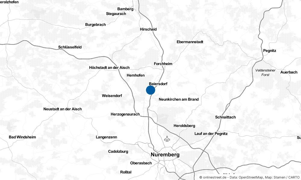 Karte: Wo liegt Möhrendorf?