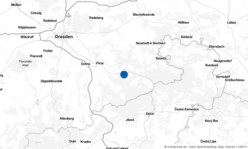 Karte: Wo liegt Königstein (Sächsische Schweiz)?