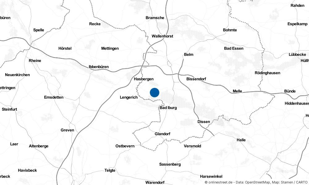 Karte: Wo liegt Hagen am Teutoburger Wald?