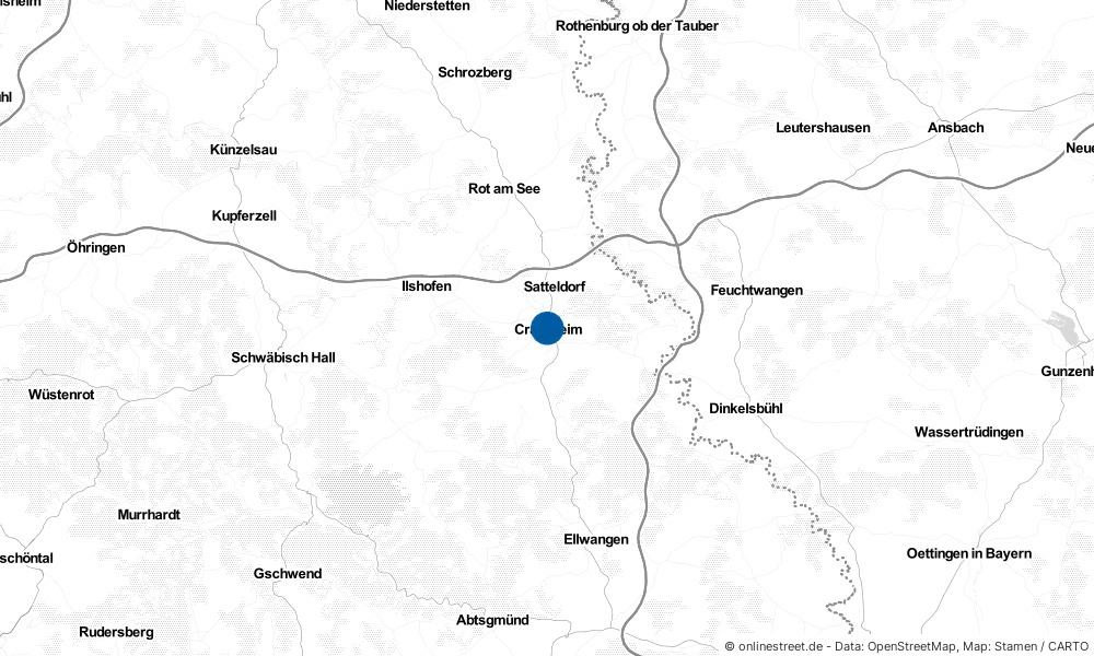 Karte: Wo liegt Crailsheim?