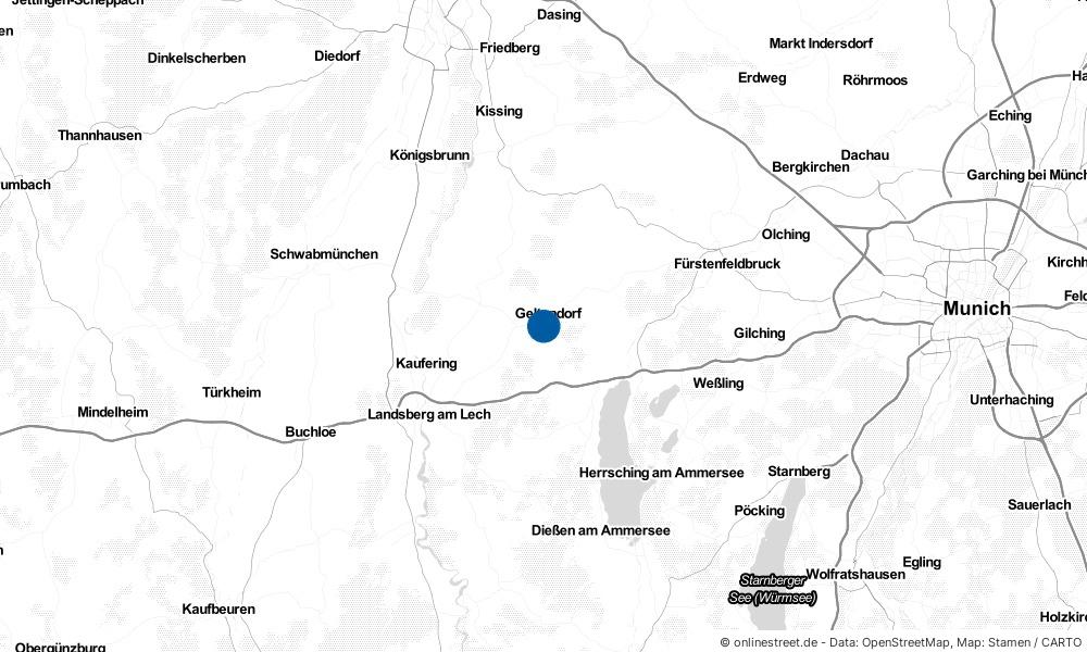 Karte: Wo liegt Geltendorf?