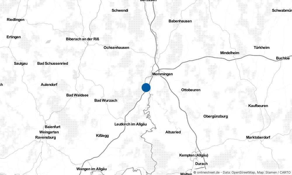 Karte: Wo liegt Aitrach?