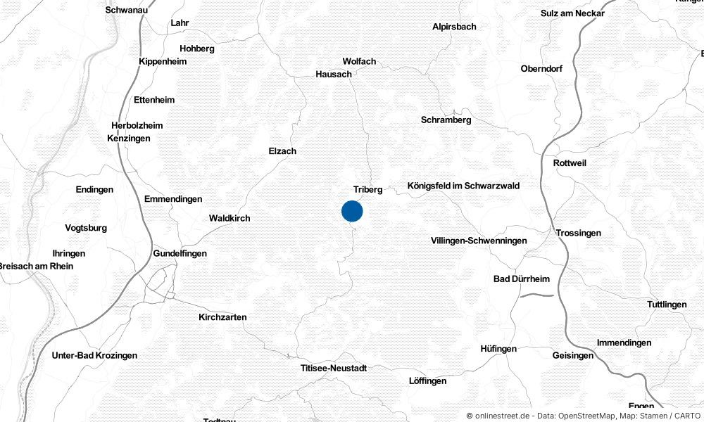 Karte: Wo liegt Schönwald im Schwarzwald?