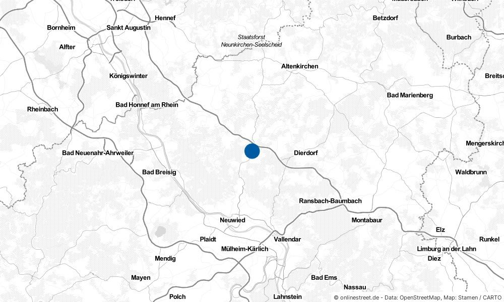 Karte: Wo liegt Oberhonnefeld-Gierend?