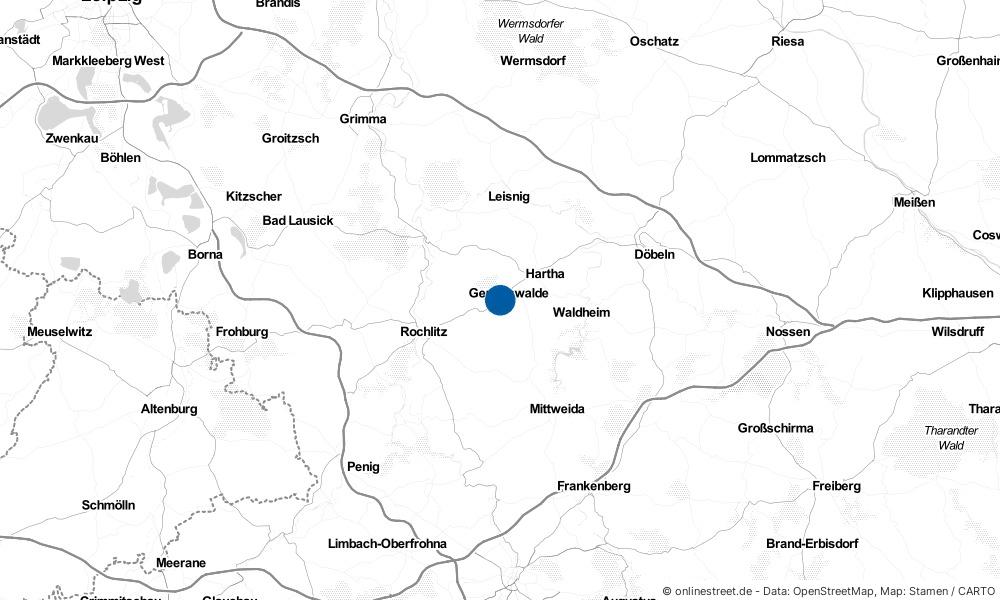 Karte: Wo liegt Geringswalde?