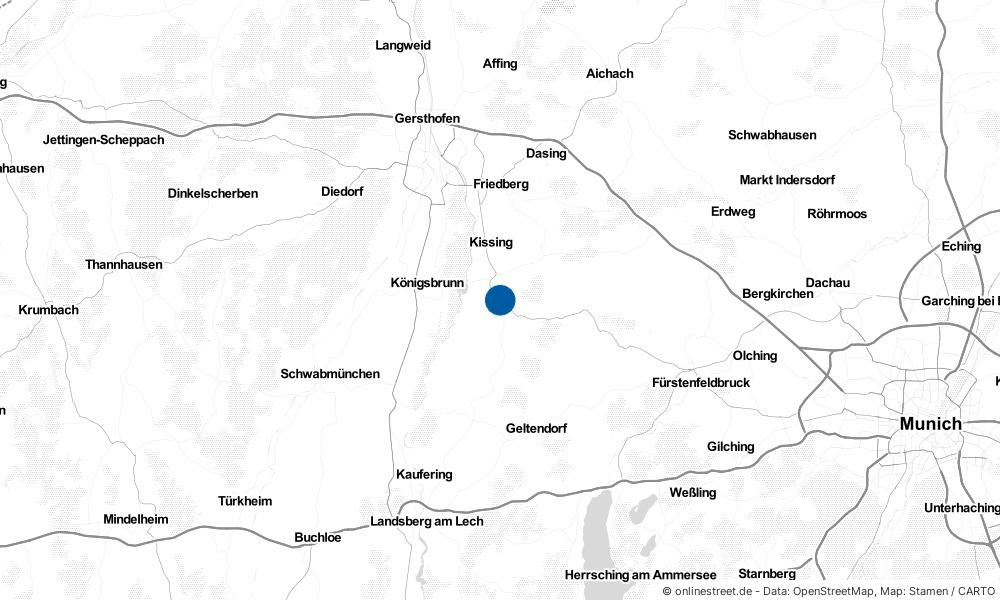 Karte: Wo liegt Merching?