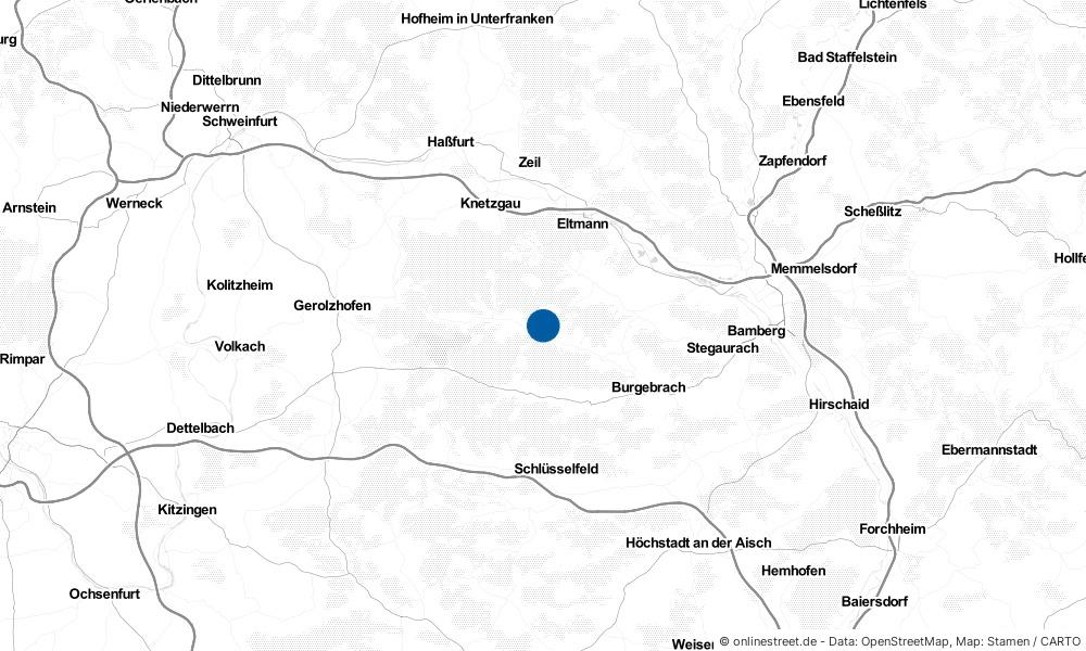 Karte: Wo liegt Rauhenebrach?