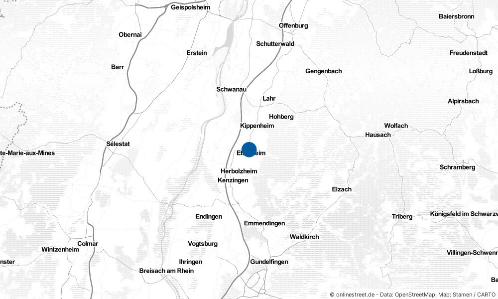 Karte: Wo liegt Ettenheim?