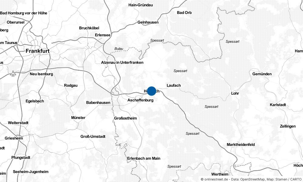 Karte: Wo liegt Hösbach?
