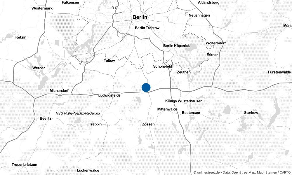 Karte: Wo liegt Dahlewitz?