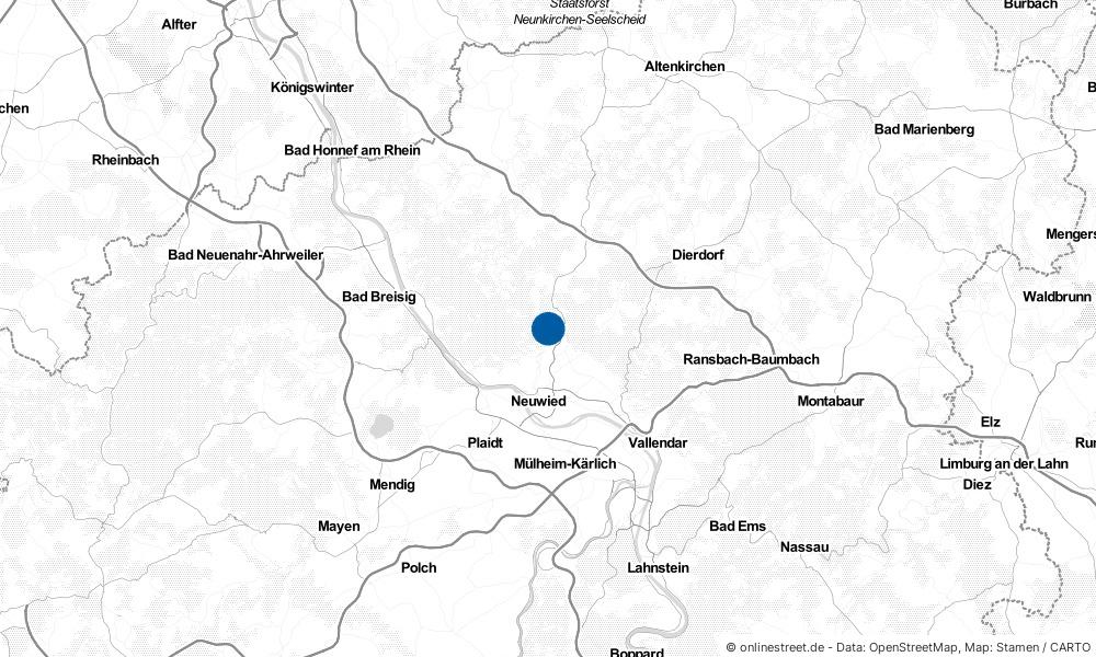 Karte: Wo liegt Melsbach?