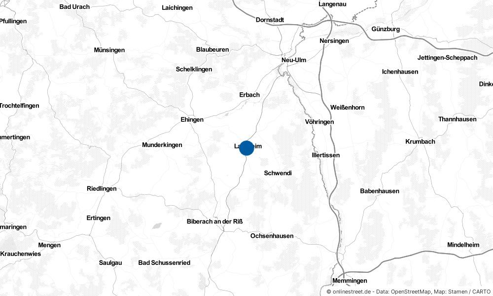 Karte: Wo liegt Laupheim?