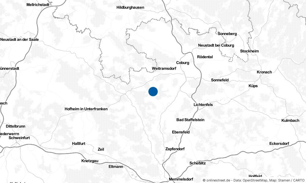 Karte: Wo liegt Seßlach?