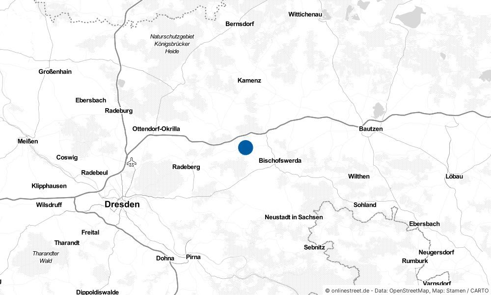 Karte: Wo liegt Bretnig-Hauswalde?