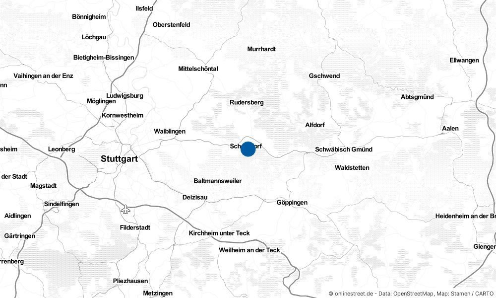 Karte: Wo liegt Schorndorf?