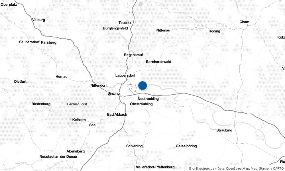 Karte: Wo liegt Tegernheim?