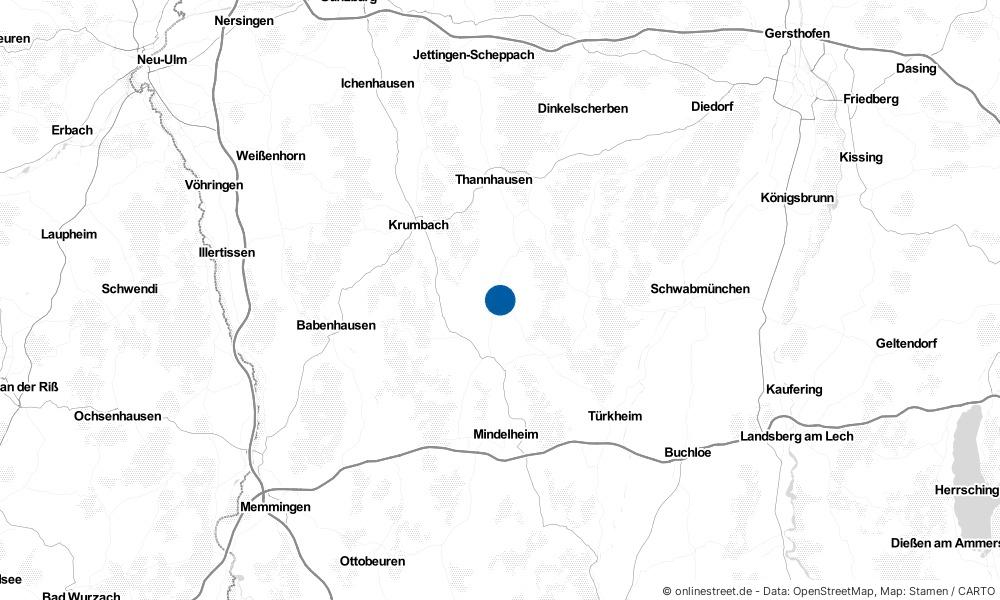 Karte: Wo liegt Kirchheim in Schwaben?