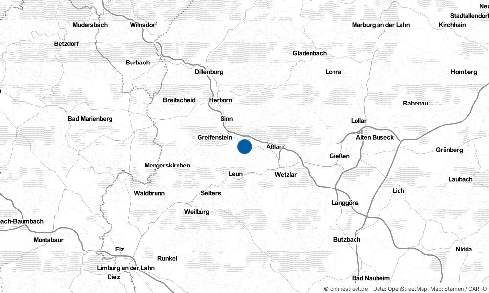 Karte: Wo liegt Ehringshausen?