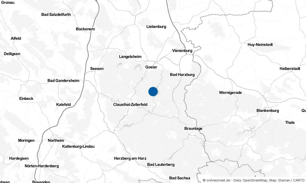 Karte: Wo liegt Schulenberg im Oberharz?
