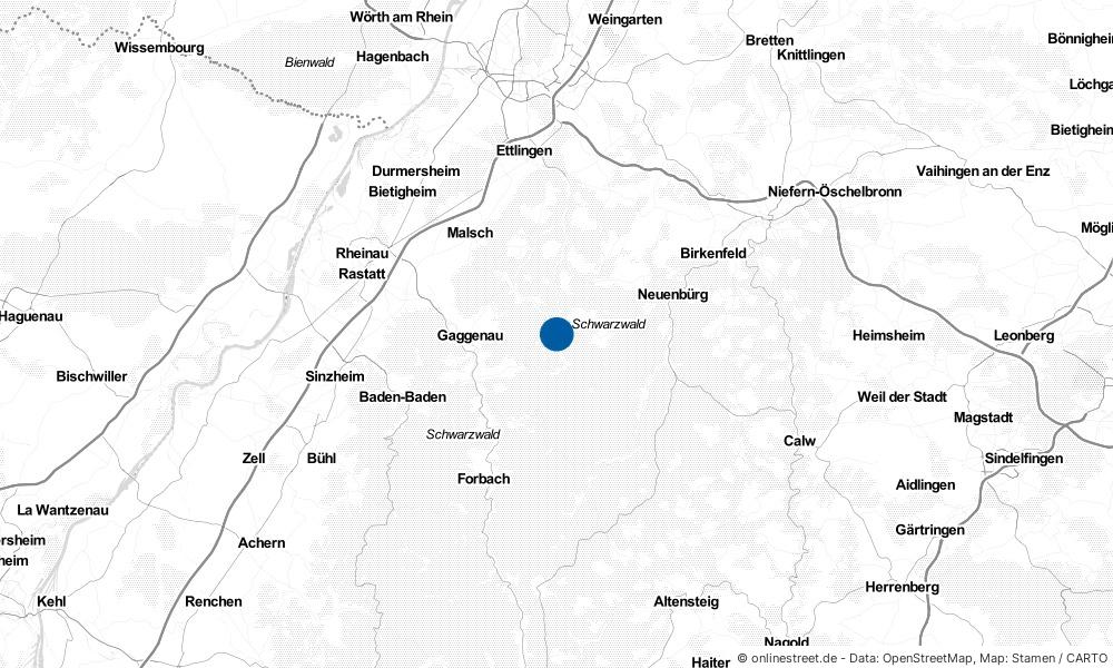 Karte: Wo liegt Bad Herrenalb?