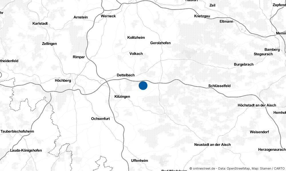 Karte: Wo liegt Kleinlangheim?