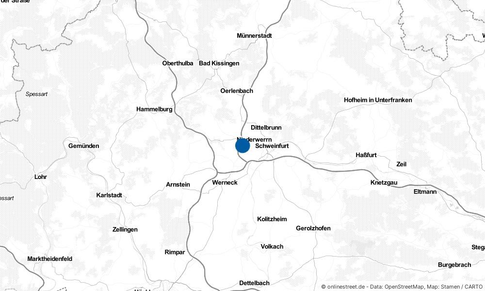 Karte: Wo liegt Geldersheim?