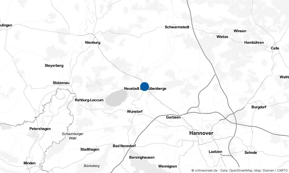 Karte: Wo liegt Neustadt am Rübenberge?