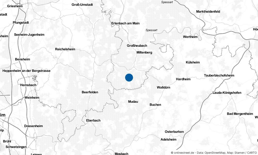 Karte: Wo liegt Kirchzell?
